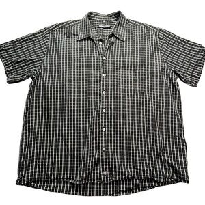 Dornbusch 45 Men’s Black Windowpane Short-Sleeve Button-Down Shirt